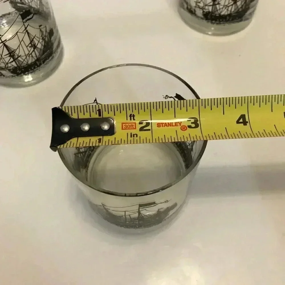 COPENHAGEN Tobacco Ship Logo Glasses Lot Of 3 Rocks Lowball Juice